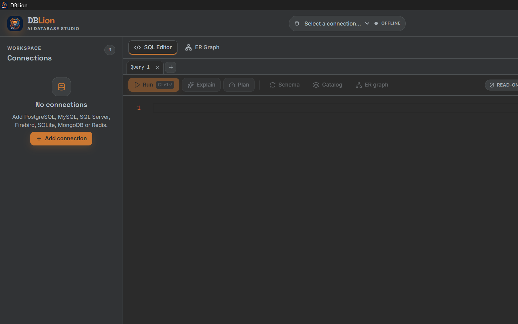DBLion in PyCharm theme